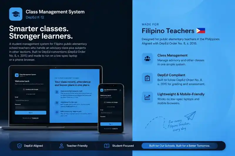 Class Management System application screenshot