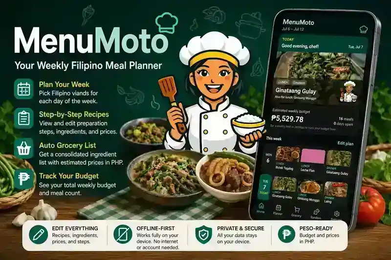 MenuMoto application screenshot